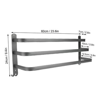 Wall Mounted Towel Rack, Organizer 3 Tier Towel Rod