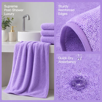 18-Piece Coral Fleece Bath Towel Set, 4 Bath Towels 4 Hand Towels 10 Washcloths,