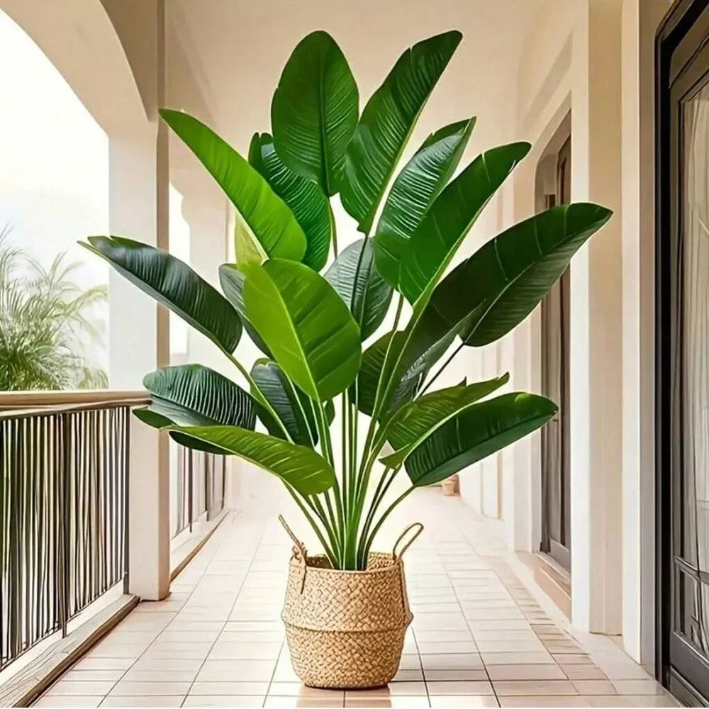 1pc 12-18-24 Leaves, Fake Banana Plants, Real Touch