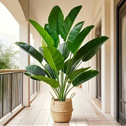 1pc 12-18-24 Leaves, Fake Banana Plants, Real Touch