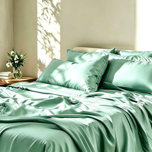 Bamboo‑Polyester Blend Brushed Sheet Set