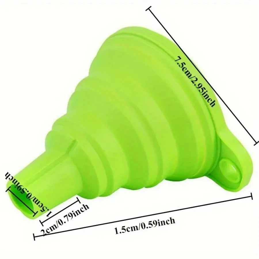 Collapsible, Foldable Silicone Kitchen Oil Funnel