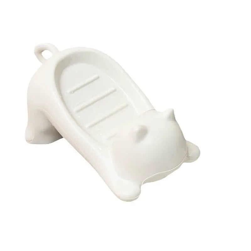 Creative Plastic Cat Soap Box, Easy Draining