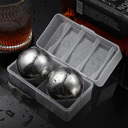 38MM Reusable Stainless Steel Ice Cube, Cooling Metal Ice Balls Set