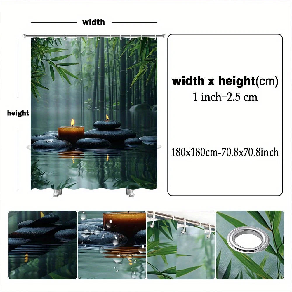 Soothing Bamboo Forest Shower Curtain for a Zen Bathroom