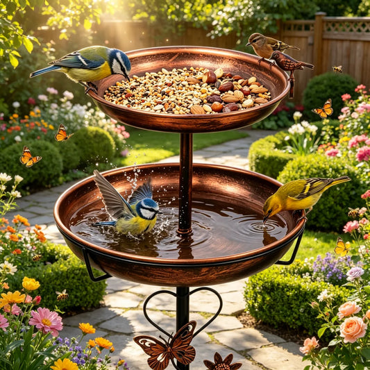 Bird Feeder Birdbaths Bowl, 5 pronged base