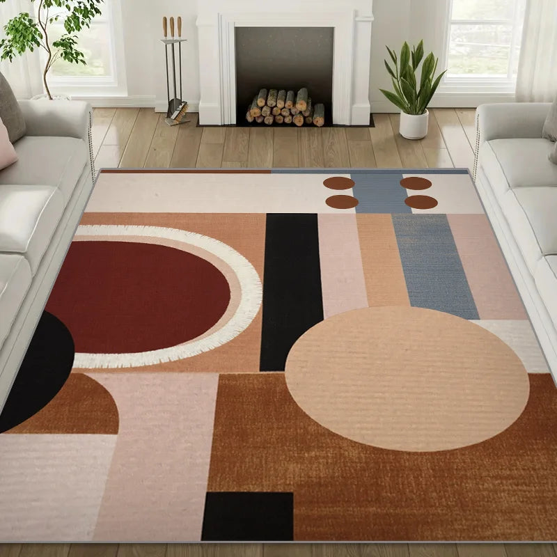 Abstract Geometric Large Area Anti-Slip Floor Mat