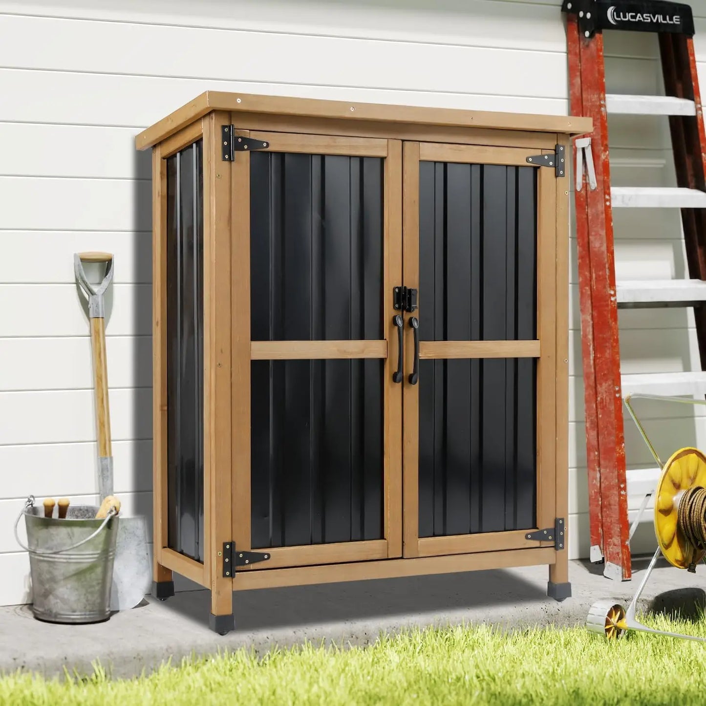 32"x39" Outdoor Storage Shed, Garden Storage Cabinet