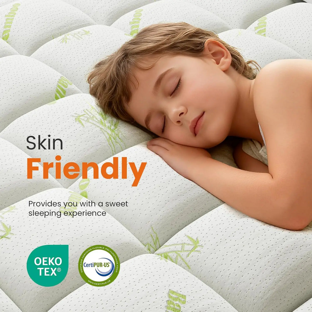 Ultra-Soft Cooling Bamboo Mattress Topper