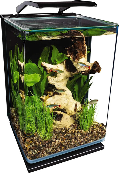5gl Glass LED Aquarium Kit w/Hidden Filtration, Dual Lighting