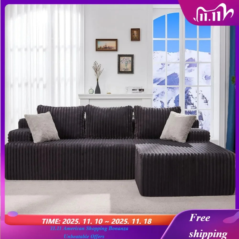 L-Shape Memory Foam, Modular Sectional Sofa, Couch