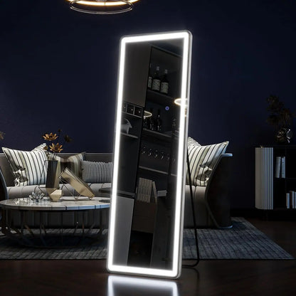 63"x20" Full Length Lighted Floor Mirror w/Stand