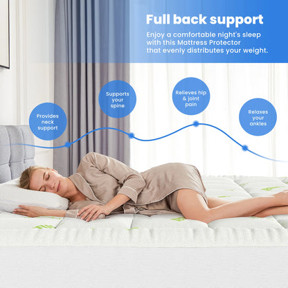 Size Soft Mattress Topper Made from Bamboo, 5 Sizes