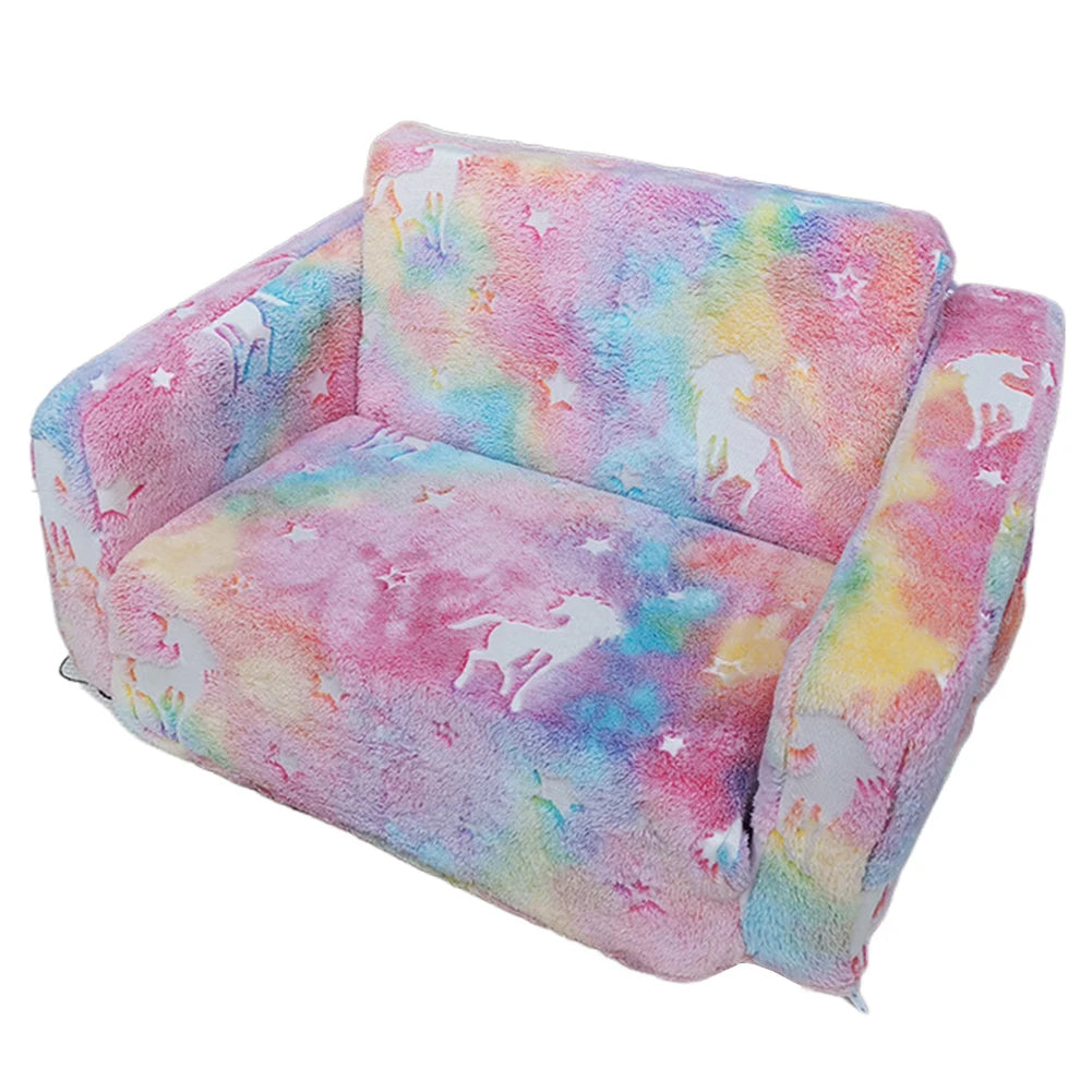 2 in 1 Kids Sofa, Comfy Toddler Chair