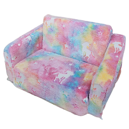 2 in 1 Kids Sofa, Comfy Toddler Chair