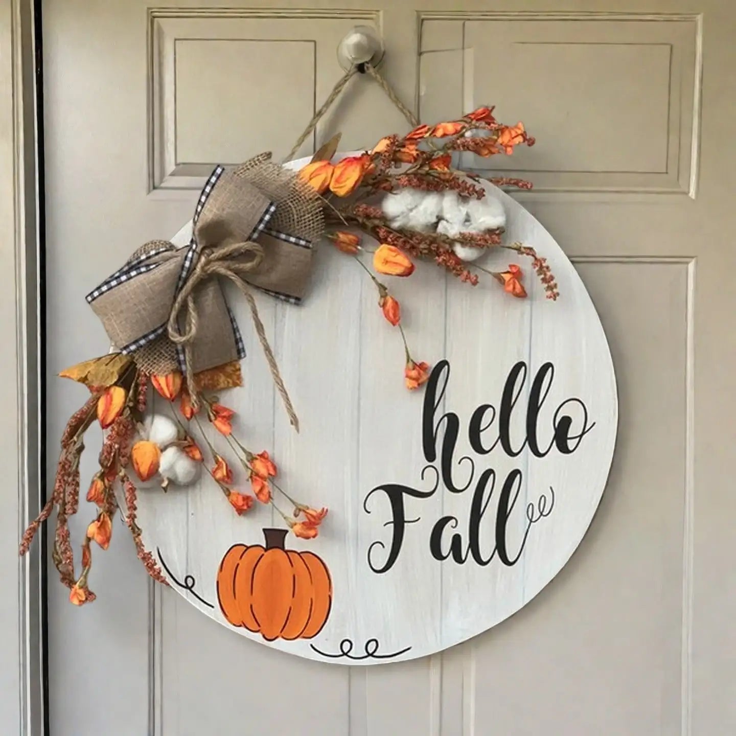 Fall Door Hanger, Pumpkin Door Hanger, Hello Fall, Fall Porch Decor