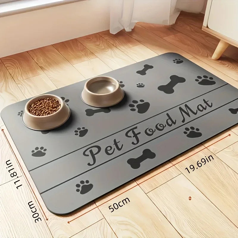 Waterproof Rubber Backing Quick Dry Pet Feeding Mat