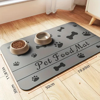 Waterproof Rubber Backing Quick Dry Pet Feeding Mat