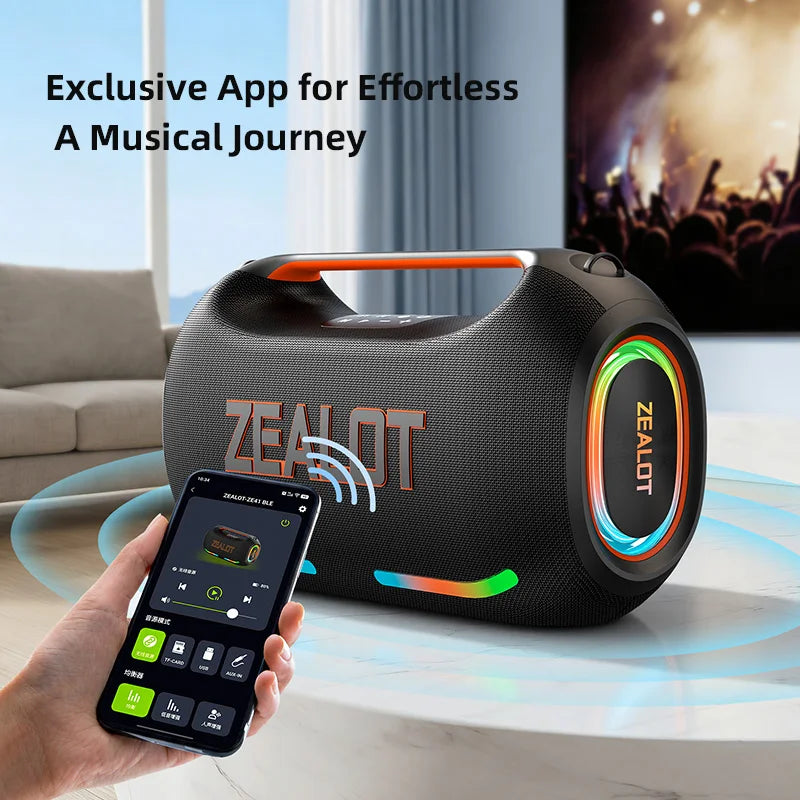 Waterproof ZE41 Bluetooth Speaker, 300W RMS Peak 400W, High Volume, Deep Bass