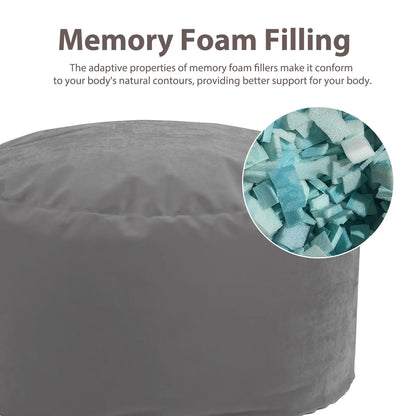 Oversized 3/4FT Bean Bag Chair, Lazy Sofa Foam Filled Couch