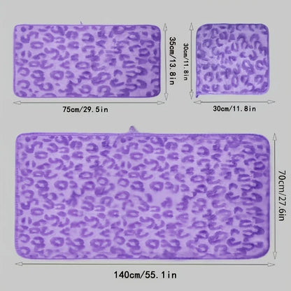 16pc Print Coral Flannel Bath Towel Set