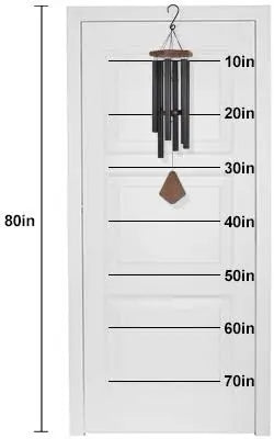 36"Deep Tone Wind Chimes with 6 Metal Tubes