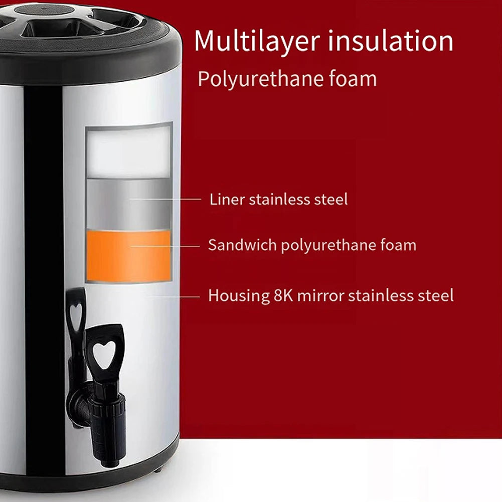 Insulated Stainless Beverage Drink Bucket, with Faucet
