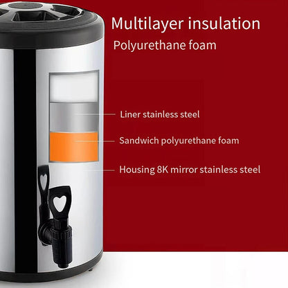 Insulated Stainless Beverage Drink Bucket, with Faucet