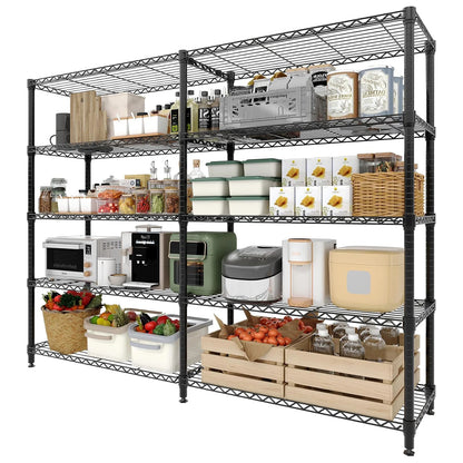 4/5 Tier Heavy Duty Adjustable Metal Pantry Shelving