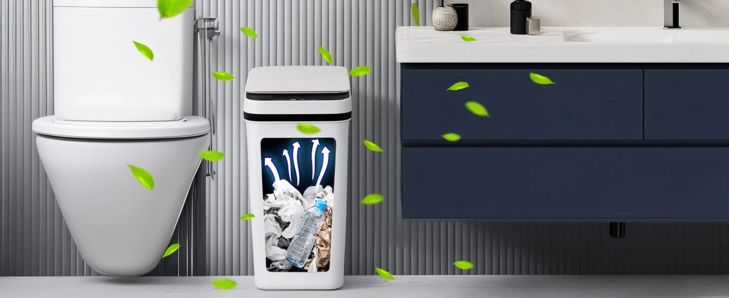 12L Motion Sensor Trash Bins 2 Pack