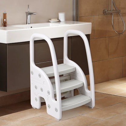 Kids 3 Step Plastic Stool for Bathroom, Kitchen, Counter