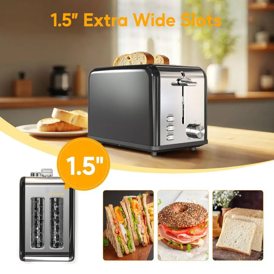 Xtra Wide Slot, Stainless Steel Toaster, 6 Browning Setting