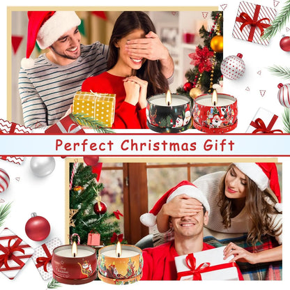 36pk Christmas Scented Candles, Soy Wax w/Essential Oils