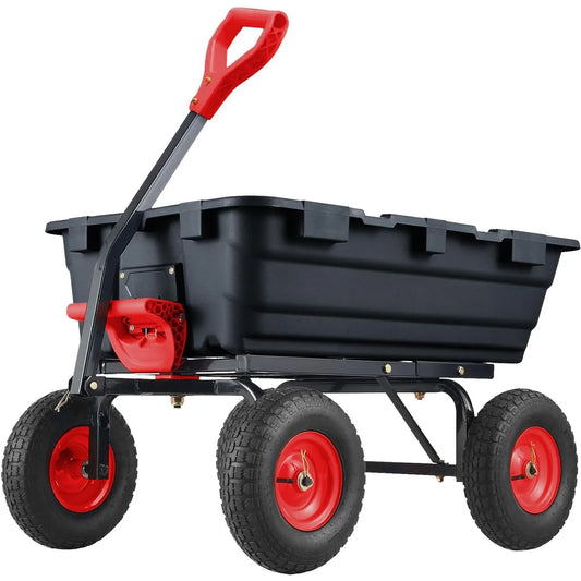 800Lbs. Garden Yard Dump Cart, Utility Wagon w/Quick-Release Dumping