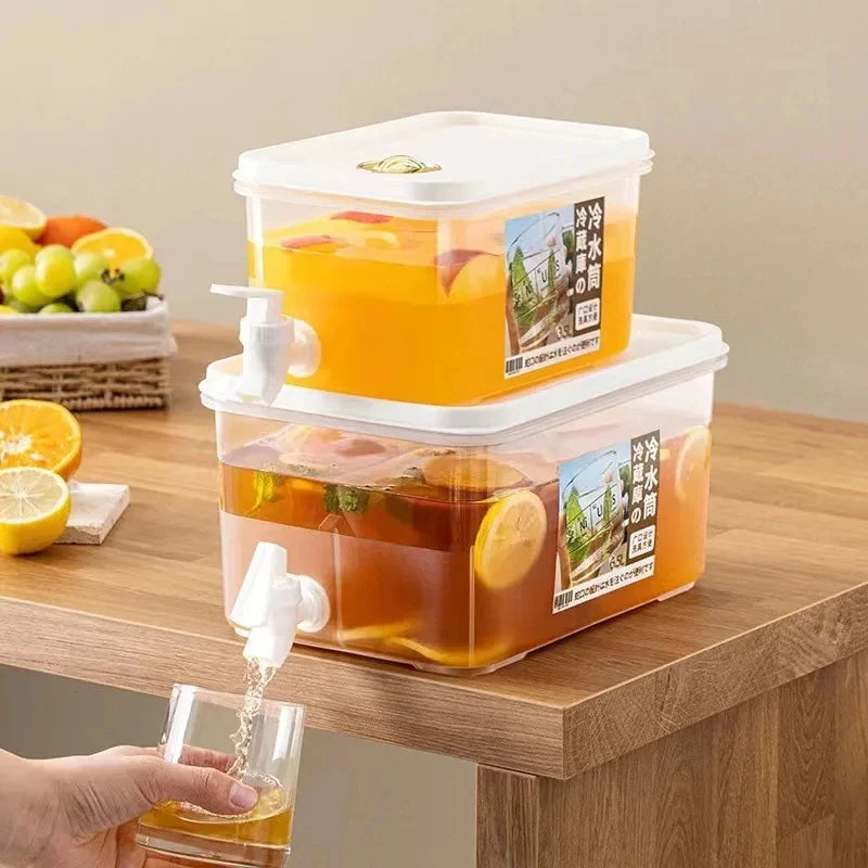 3.5/5L Refrigerator Beverage Dispenser, Large Capacity w/Spigot