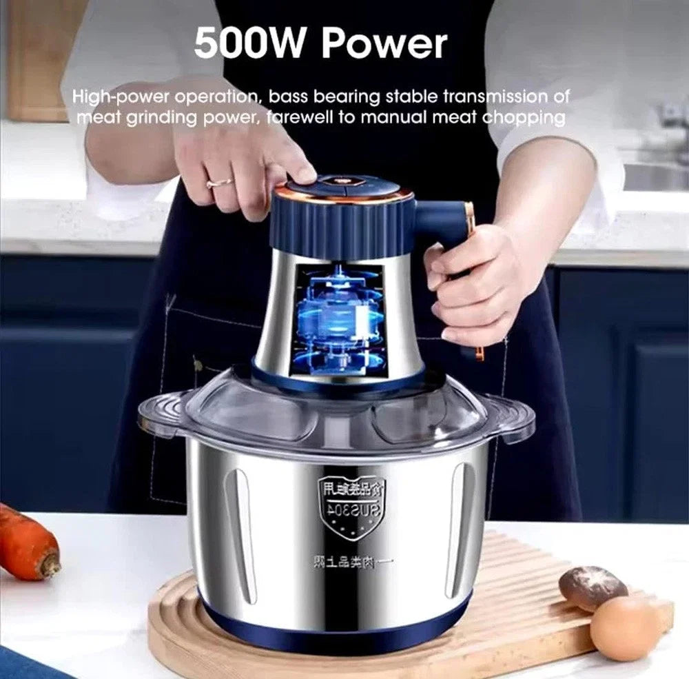 5L Electric Meat Grinder, Vegetable Slicer, Chopper, Mixer