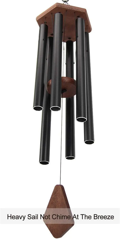 36"Deep Tone Wind Chimes with 6 Metal Tubes