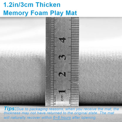 1.8" Thick Padded Foam Rug, Baby Mat for Floor Play