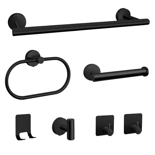 7pc Bathroom Towel Rack Including 16" Hand Towel Bars
