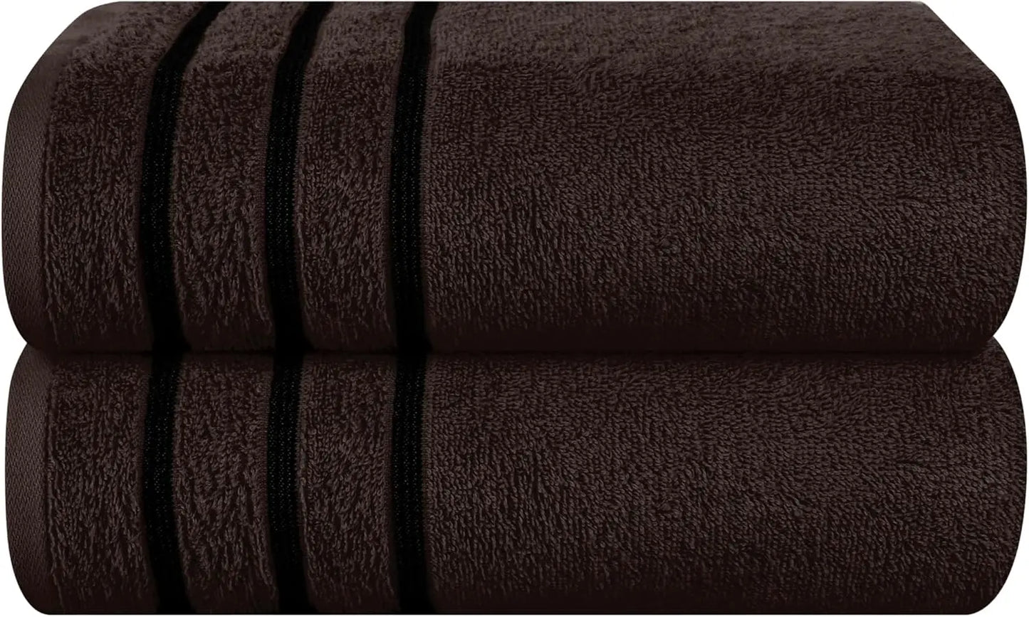 2pc Oversized Bath Towels 28x55" – Ultra Absorbent Quick-Dry