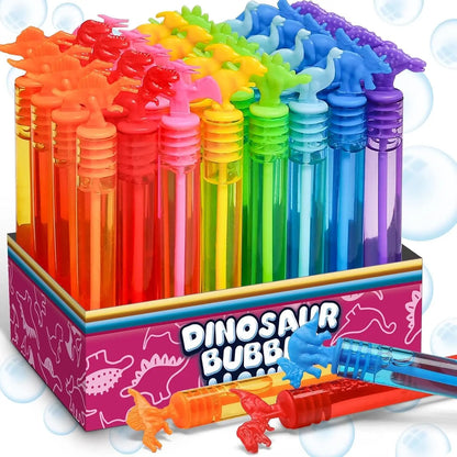 32 Pack Dinosaur Bubble Wands For Outdoor Activities