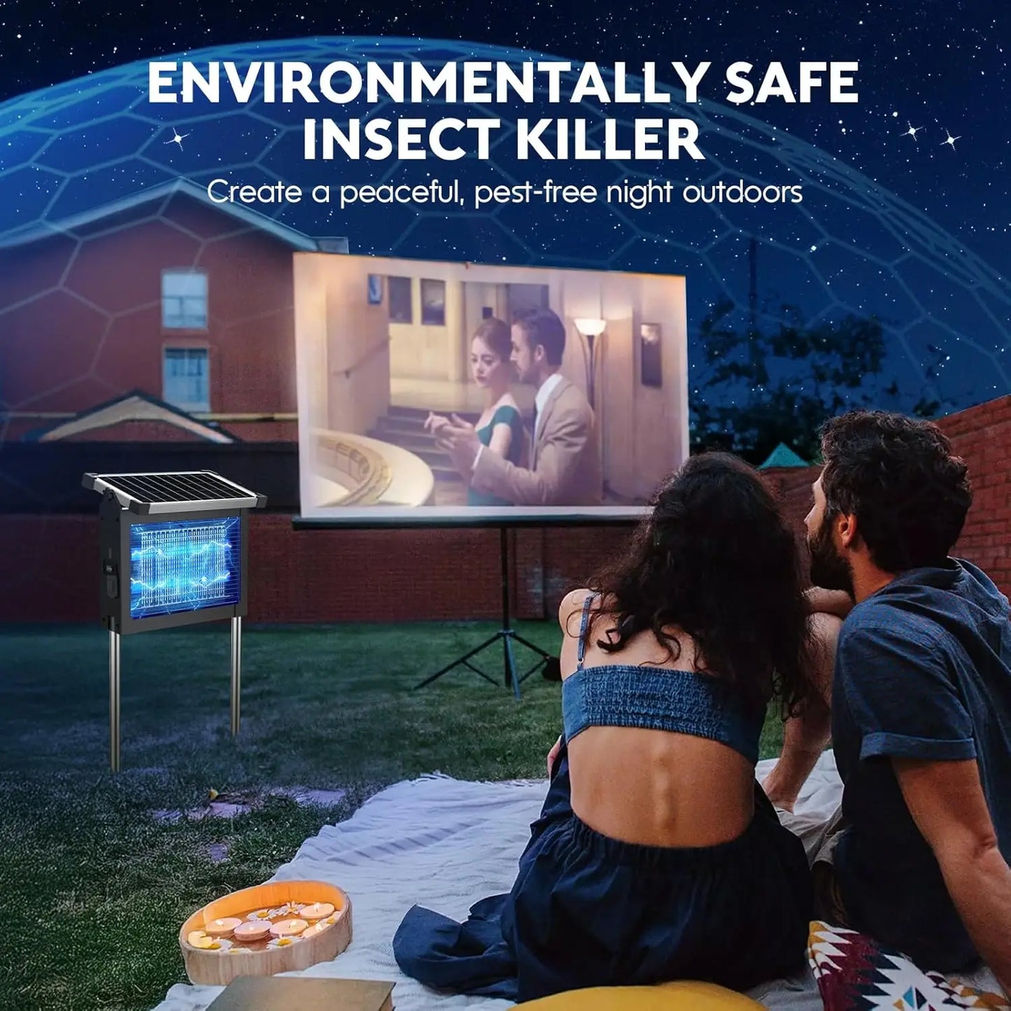 4500V Mosquito, Bug Zapper with Panel Sensor, Waterproof