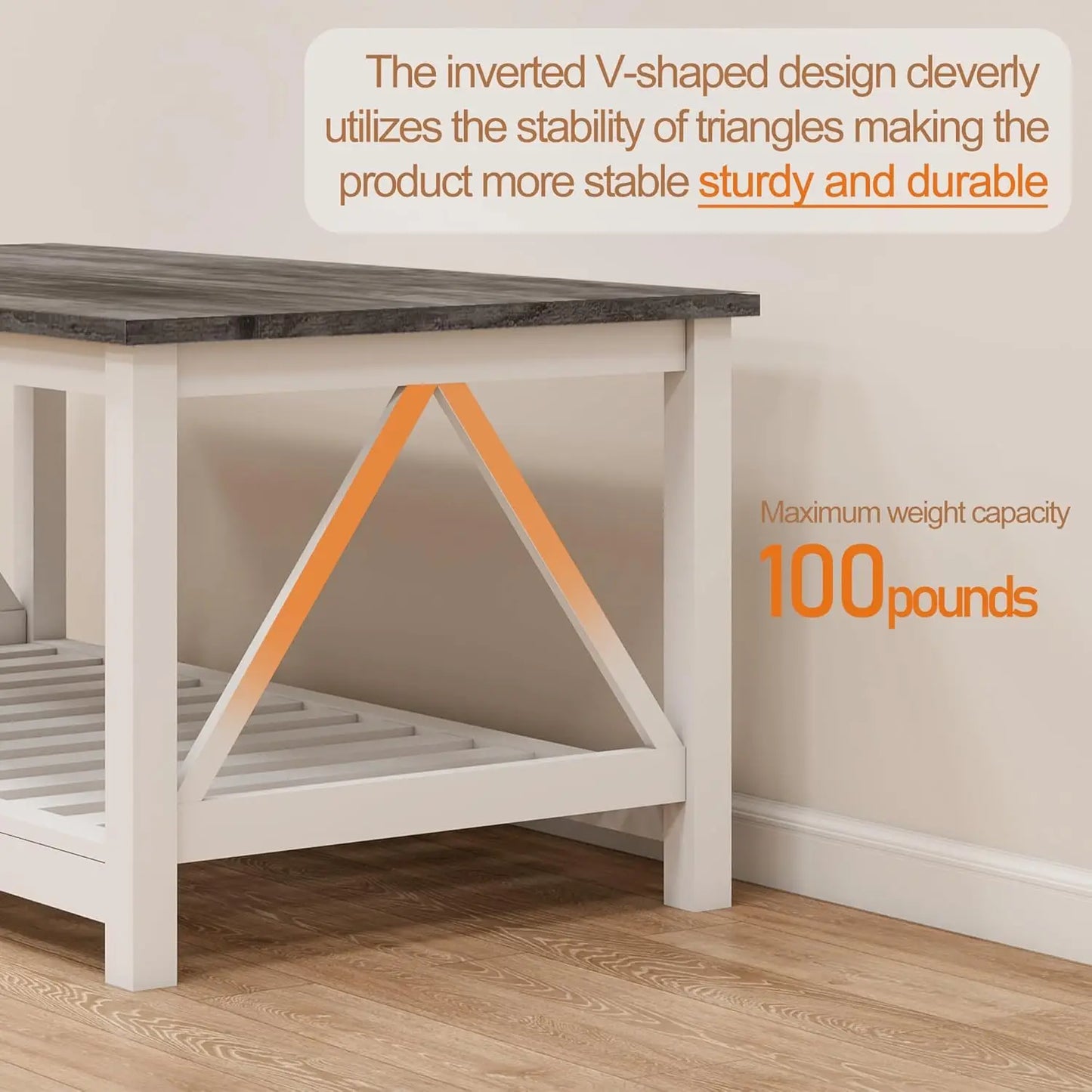 Modern Farmhouse Rectangular Coffee Table