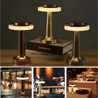 Modern Table Lamp, Rechargeable Battery, 3 Color Mode, Dimmable,