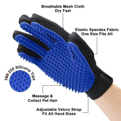 Silicone Pet Grooming Glove for Dogs, Cats