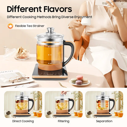 1.8L Electric Tea Kettle, Pot w/12 Independent Warming Stages