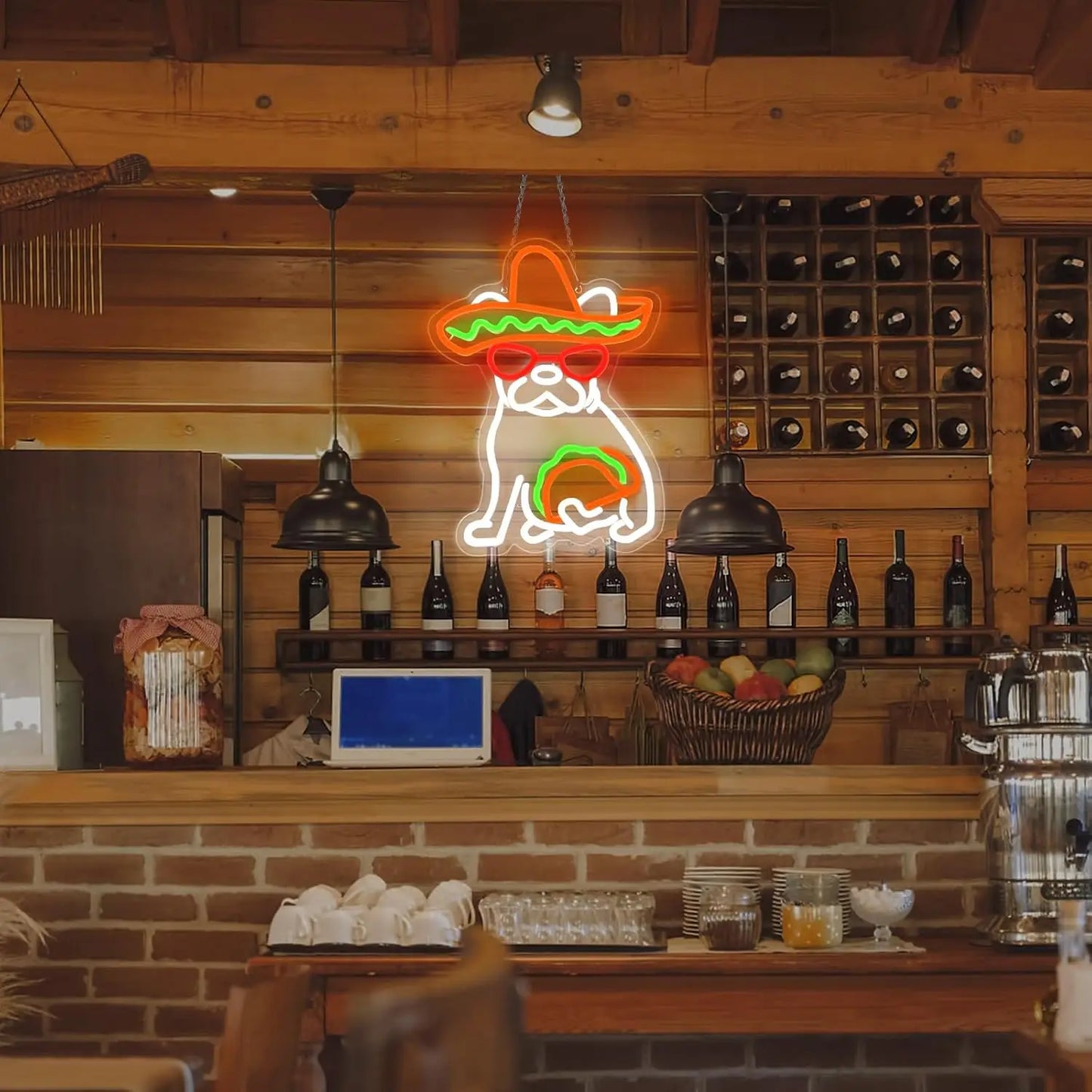 French Bulldog Taco Neon Sign Dimmable USB LED Neon Light