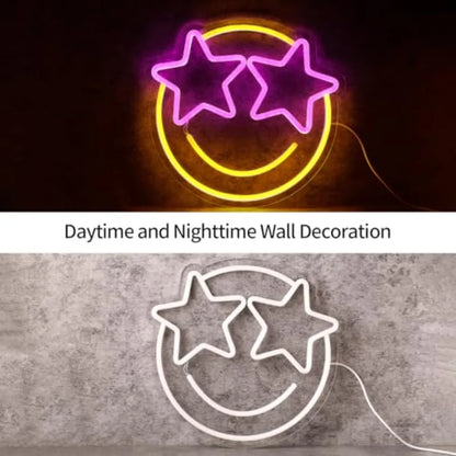 Led Lights Wall Decor: 12.2 * 11.41 in Dimmable y Neon Sign