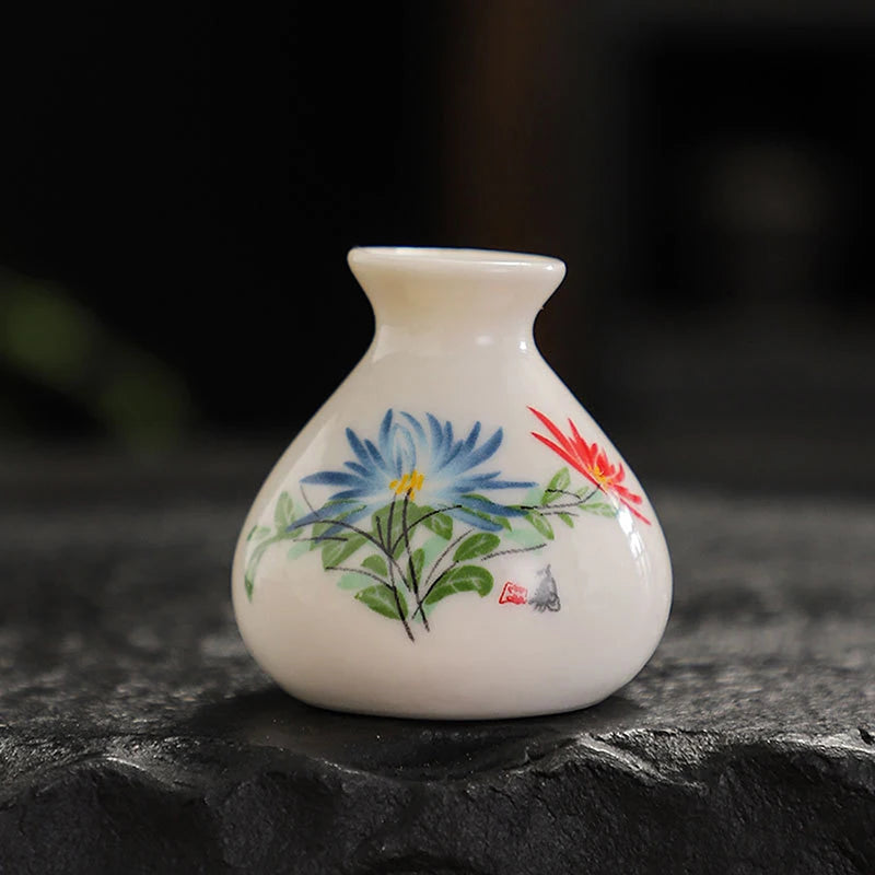 1pc Chinese Style Ceramic Small Vases