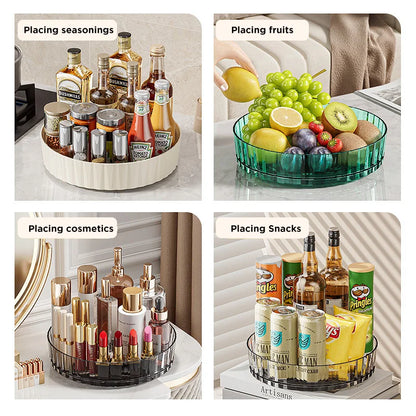 Rotating Spice Rack, Pantry Cabinet Turntable w/Base